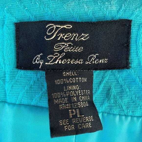 Trenz PetiteTurquoise Blue Blazer Jacket EUC - Picture 8 of 8
